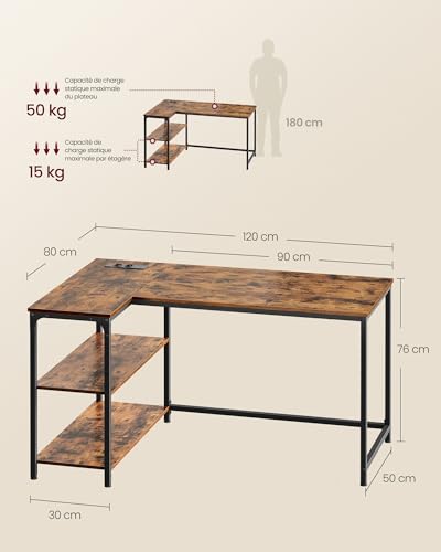Bureau angle gaming 120x80 cm pour optimiser un petit espace de jeu