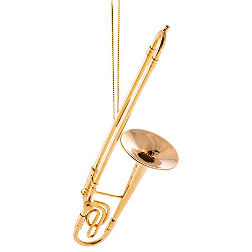 Broadway Gift MusicTreasures Gold Trombone Christmas Ornament