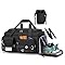 RAINSMORE Gym Bag 55L Large Travel Duffle Bag Men Waterproof Weekender Bag with Shoes Compartment & Wet Pocket Women Sports Bag Carry On Overnight Backpack for Gym Hiking Trip,Black