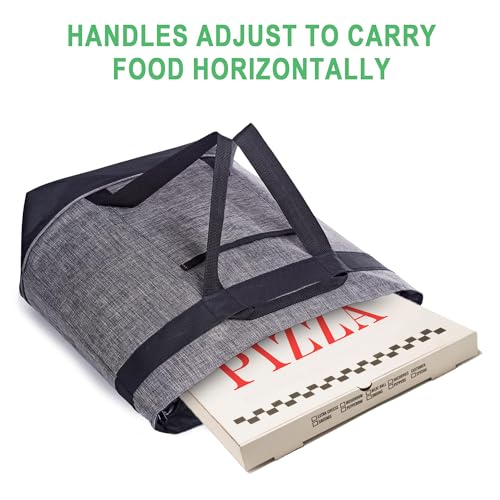 BeeGreen Navy Blue Insulated Cooler Bag with Handles Oversized Sturdy Leakproof Freezer Shopping Tote for Groceries Heavy Duty Thermal Food Delivery Bag to Keep Food Cold and Warm