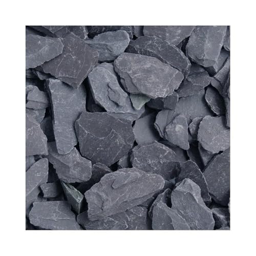Suregreen Blue Slate Chippings 40mm | 20kg Bag of Decorative Aggregates for Garden Borders, Gravel Paths, Landscaping, Rockeries & Outdoor Features