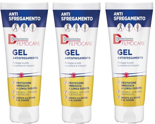 Dermovitamina Filmocare Antisfregamento - 3 Confezioni da 100 ml | Protezione e Sollievo per la Pelle Sensibile | Prevenzione Sfregamenti e Irritazioni | Resistente ad Acqua e Sudore