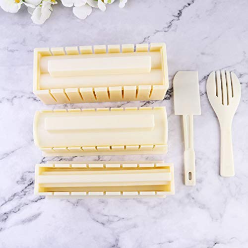 Hemoton Kit de Fabricação de Sushi, 10 Peças, 5 em 1 Multifuncional