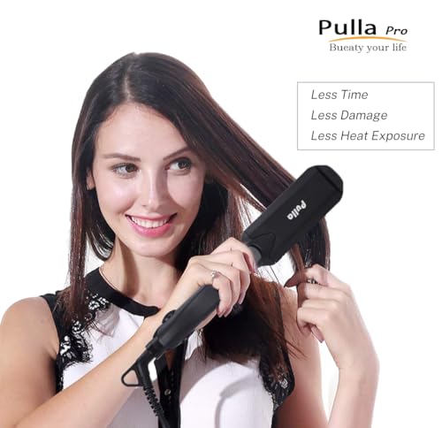 image for Pulla Hair Straightener and Crimper - 4 in 1 Tourmaline Ceramic Flat a