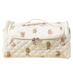 Make-up-Organizer mit großem Fassungsvermögen von 30 cm | niedlicher tragbarer Organizer für Haarwerkzeuge aus Baumwolle, Reiseaufbewahrungslösung für Bürsten, Glätteisen,, A, siehe die Beschreibung