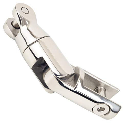 HonuNautic Edelstahl Ankerwirbel Ankerverbinder 6mm bis 8mm | INOX 316, Asis 316, Nirosta | dreiteilig mit Drehgelenk und Knickgelenk zum Verbinden von Anker und Ankerkette
