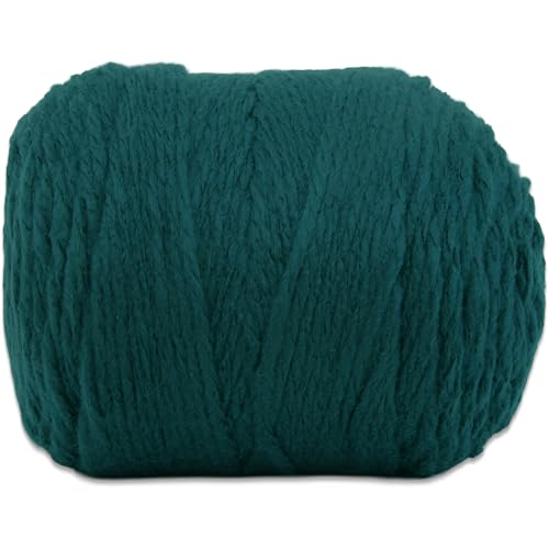 Image of ThreadArt Chunky Yarn Cake for Crochet #6, 300g /316 Yds, Dark Teal 09 | Soft super bulky #6 acrylic yarn cake for blankets, scarves, hats, crochet and knitting. Big 300g cake is machine washable.