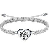 J.Endéar Lebensbaum Herzen Armband für Damen, Silber 925 mit Handarbeit Geflochtene Filigrane Kor...