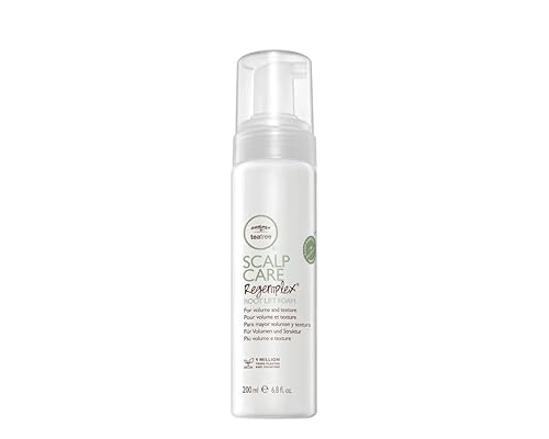 Tea Tree Scalp Care Regeniplex - Espuma de elevación de raíces, mousse voluminizadora, para cabello fino, 6.8 onzas líquidas