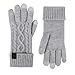 Women'S Autumn Winter Fashion Gloves, Double Thick Knitted Warm Hand Protection,Black,One Size,Light Grey,One Size