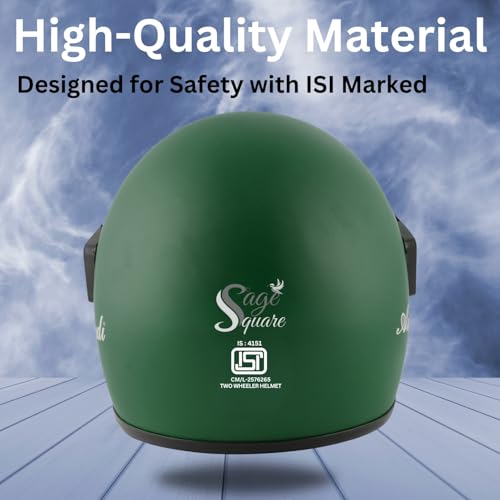 Image of Sage Square Audi Full Face Clear Visor Helmet | ISI Certified | High Standard Safety | Extra Comfort & Stylish