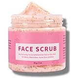 Face Scrub with Retinol and Vitamin E - Exfoliating Face Wash Scrub, Face Exfoliator, Face Scrub for Women,Gentle Facial Scrub Cleanser for Peeling Brightening, Blackheads &Clean pores,Hydrating Skin