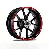 ONEMAJI Autocollants de Jante de Moto Réflecteurs pour Suzuki Intruder M800 (2010 2016),Bandes Imperméables Décoratives pour Roue Intérieure Haute Visibilité,1 Kit,Red