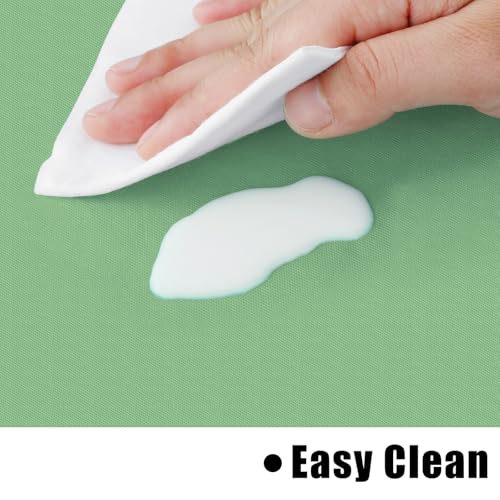 homing Rectangle Vinyl Tablecloth, Waterproof Spillproof Plastic Flannel Backed Table Cloth, Wipe Clean Table Cover for Dining, Buffet Parties and Camping (Sage Green, 60" x 84") by homing - Image 4