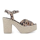  Gaimo Yute piel metalizada con hebilla y plataforma tacon mujer marfil para: Mujer color: Marfil talla: 39