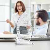 Personalized Crystal Flame Shaped Employee Retirement Award for Man or Woman, Customized with Retiree's Name, Unique Retirement Gift for Co-worker and friend (XL - 12")