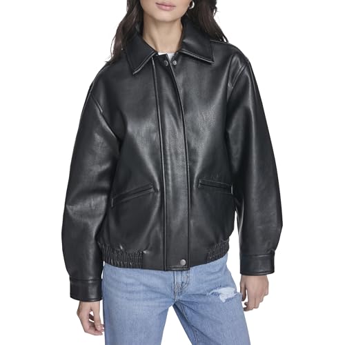 Image of Levi's Women's Faux Leather Relaxed Fit Bomber