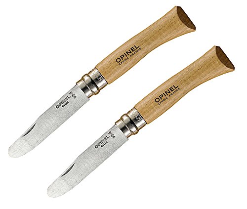 Opinel Kindermesser Nr. 7 rostfrei Buchenholz Natur TWINPACK