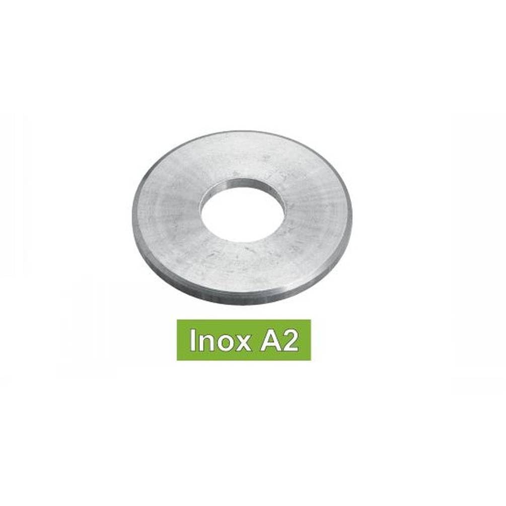 50 arandelas planas escotadas 16 mm – DIN 125 B – ISO 7090 – UNI 6592 – Inox A2 – D-Work