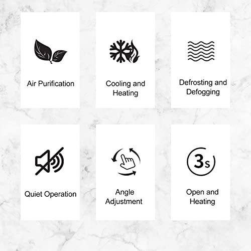 Yunseity Aquecedor portátil para carro com aquecimento rápido descongelador de janela para carro com