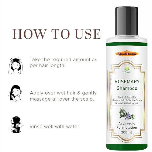 Image of Rosemary Anti Hair Fall Shampoo with Rosemary, Methi Dana & Amla for Reducing Hair Loss & Breakage - 200 ml | For Men and Women