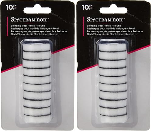 Image of Spectrum Noir SN Blend Tool Refill Round 10PC, Black/White, One Size (Pack of 2)