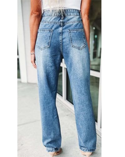 Women's Covered in Diamond Jeans High Rise Wide Leg Rhinestone Fringe Hem Split Denim Trouser4