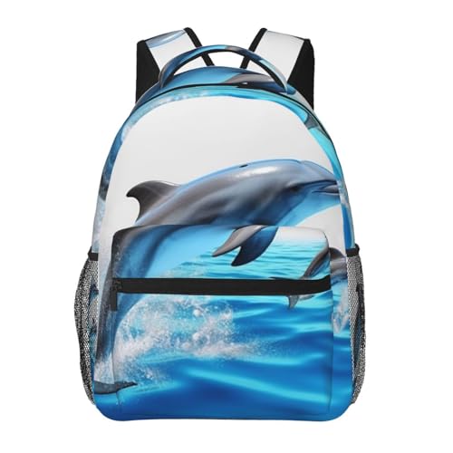 Sac à dos voyage ordinateur portable dauphin avec grand compartiment