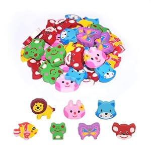 40 Pcs Mini Rubbers, Mini Erasers, Cute Rubbers, Rubbers Erasers, Erasers for School, Novelty Erasers, Novelty Rubbers, Animal Rubbers, Erasers for Kids, Animal Erasers for Party Favors Homework