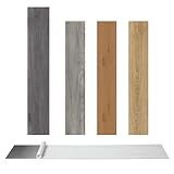 PVC Selbstklebende Bodenbelag Holzoptik Bodenfliesen, 91 x 15CM, 12 Stück 1.67m², DIY Vinylboden Fußboden Fliesen Renovierung , Verdickter Vinylbodenfliesen für Küche, Esszimmer, Balkon, Büro, Eiche