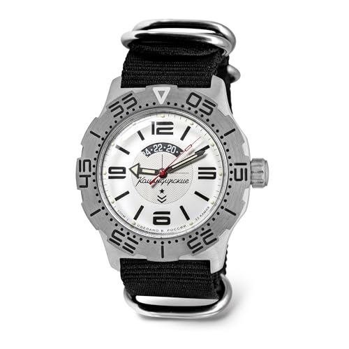 Montre automatique VOSTOK Komandirskie 350618 étanche 100m avec bracelet noir