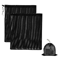 YIZHIXIANGQ Pumpenfilter-Netzbeutel, 2 Stück Filterbeutel Aquarium, Teichpumpe Filterbeutel, 45 x 45 cm, Pumpennetzbeutel mit Kordelzug, Pumpen-Barriere Tasche, Filtertasche für Aquarium Garten Teich