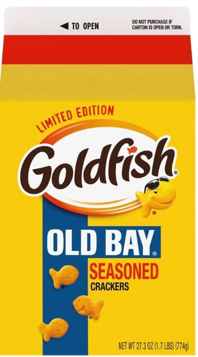 Generic Old-Bay Seasoned Goldfish Crackers, Limited Edition, 27.3 oz Box, 1.71 Pound (Pack of 1)