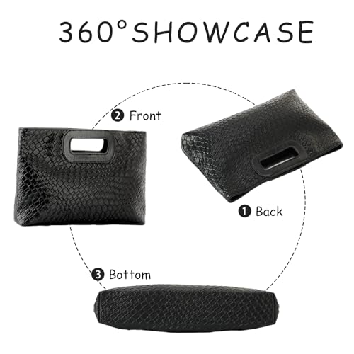 Emprier Clutch Purse for Women Faux Leather Evening Bags With Chain,for Prom Cocktail Wedding - Image 7