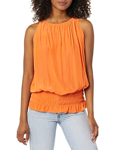 Ramy Brook Womens Ramy Brook Women's Slvls Lauren Top Blouse, Zinnia, X-Small Us #TOP10