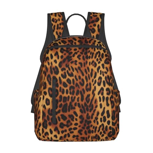 Sac à dos voyage ordinateur imprimé léopard femme homme randonnée