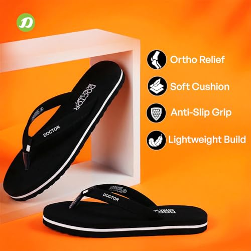 Image of DOCTOR EXTRA SOFT House Slipper for Women's Care Dr Orthopaedic Super Comfort Fitting Flat Cushion Chappal Flip-Flop for Ladies & Girl's
