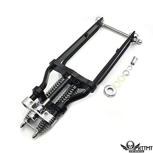 Xkmt- Black 24" Springer Front End W/Handlebar Adapter & 2" Riser Compatible With Harley Bobber Chopper #TOP3
