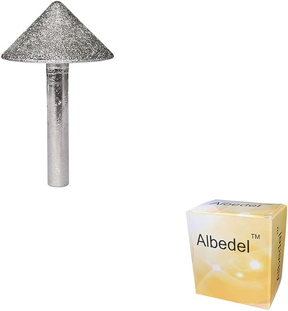 Albedel Tapered Drill Bit Chamfer Cutter Countersink Diamond Grinding Hole Tool 30mm Dia 90 Degree 8mm Shank For Ceramic Glass Marble Wood