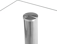 Vista 6 de Mesa de comedor de cristal para 6 personas con parte superior de vidrio templado transparente de 52 pulgadas, mesa de cocina de vidrio rectangular