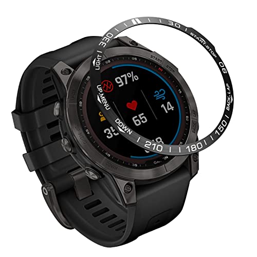 Cadre en métal montre Garmin Fenix 7S anneau tachymètre anti-rayures