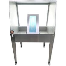 CALCA 40W Screen Printing Steel Washout Booth 33.8in w/Backlit System with 9 Spary Patters
