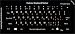 Hebrew- English Non Transparent Black Background Keyboard Computer Stickers
