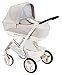 CAM Il Mondo del Bambino - art.897025/T917 - Sistema Modulare Dinamico Romantic - carrozzina, passeggino, seggiolino auto e borsa - made in Italy - perfetto da 0 a 48 mesi - ORSO PANNA