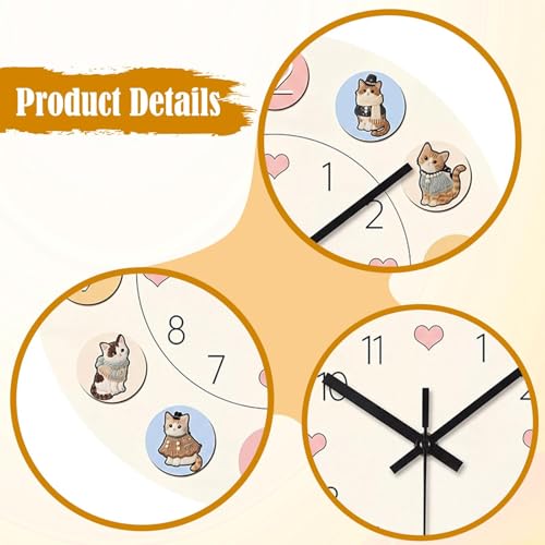 Horloge décorative et silencieuse de 25cm au mouvement fluide - 3