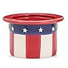 burtonBURTON Patriotic Hat Shape Ceramic Planter 725 inch Diameter Garden Decoration