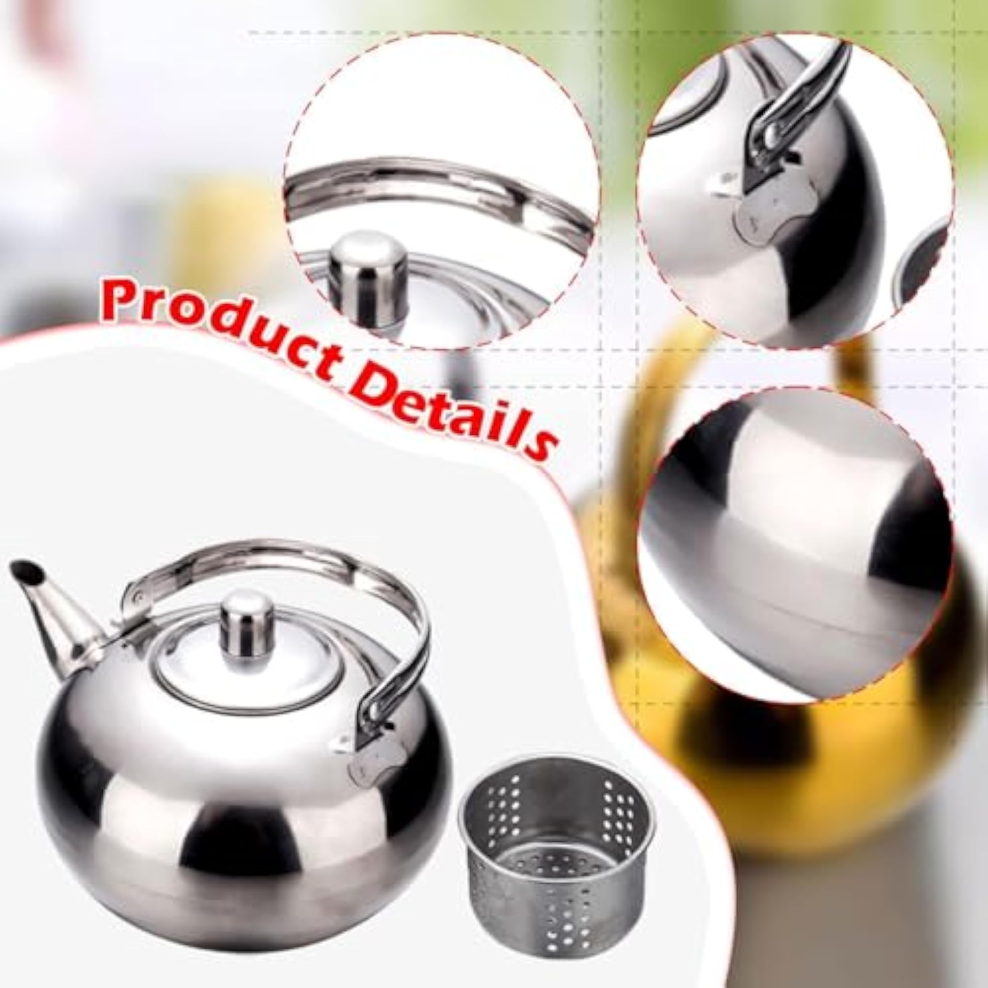 Lightweight Water Kettle with Infuser Filter for Office and Outdoor