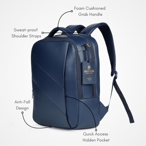 Image of Impulse Pioneer Premium Business Backpack | Unisex Office Bag in Vegan Leather | 27L Water Resistant with 15.6 inch Laptop Sleeve, Anti-Theft Pocket & Padded Straps