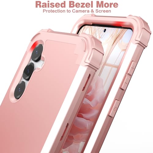 IDweel for Galaxy S26 Plus 5G Case with Screen Protector, Hybrid 3 in 1 Shockproof Heavy Duty Protection Hard PC Bumper+Soft Silicone Protective Full Body Cover for Galaxy S26 Plus 5G 6.7", Rose Gold by IDweel - Used condition - Image 5