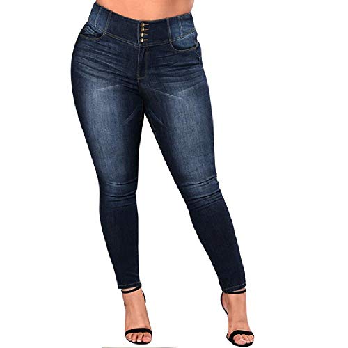 UJMN Women 5XL Plus Size Jeans Casual Push Up Denim Jeans Strech High